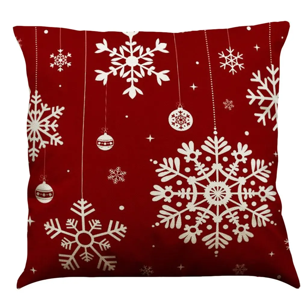 

45x45cm Pillowcase Christmas Red Party Home Decor Bench Living Room Patio Festive Sofa Cushion Throw Christmas Pillowcases