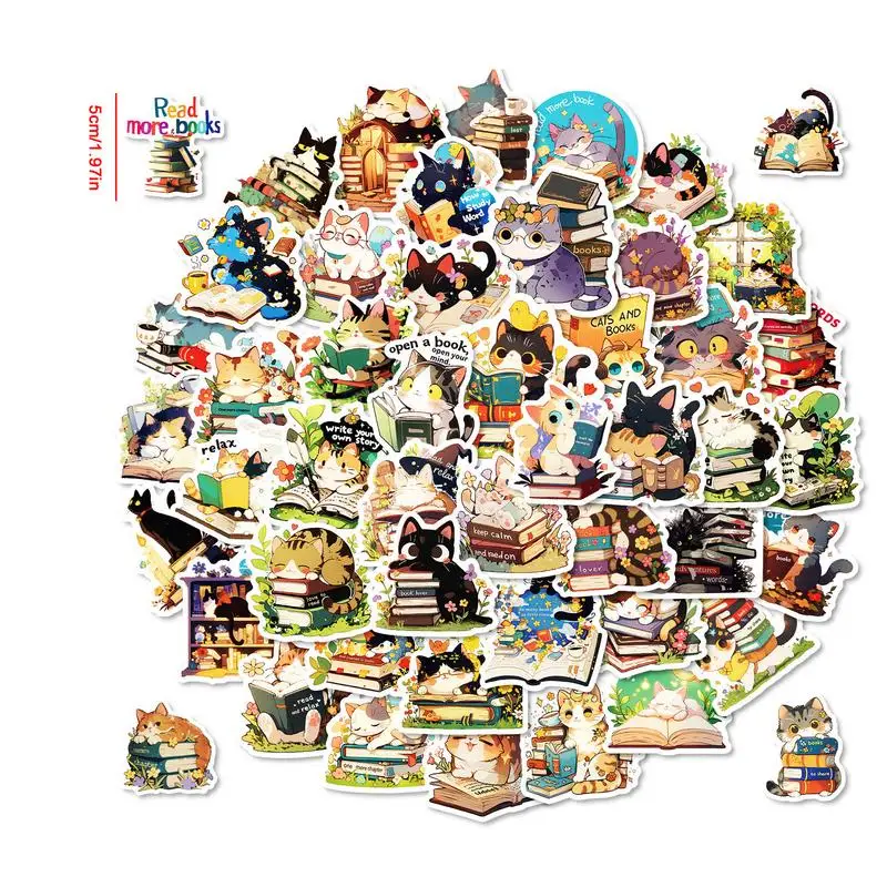 สติกเกอร์น่ารักสําหรับเด็กการ์ตูน 50X สติกเกอร์สัตว์สําหรับเด็กโรงเรียนสมุดภาพศิลปะขวดน้ําตกแต่งตลก Stuff