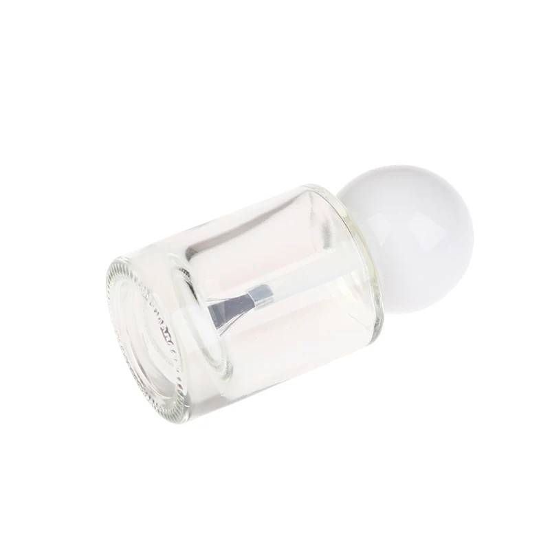 【Peace】1pcs 15ml Empty Nail Polish Bottles Clear Glass Nail Gel Bottles With Brush Cap Nail Oil Nail Art Tool