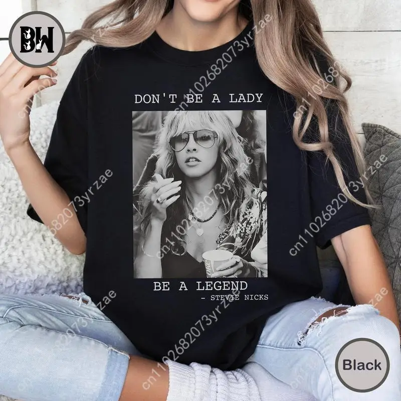 ستيفي نيكس ريترو غسل التي شيرت رجل امرأة عالية الجودة خمر تي شيرت القطن قصير الأكمام موضة تي شيرت لينة تنفس القمم #2