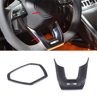 Dry Carbon Fiber Car Steering Wheel Logo Frame Bottom Cover Trim Fit For Lamborghini URUS 2018-2021
