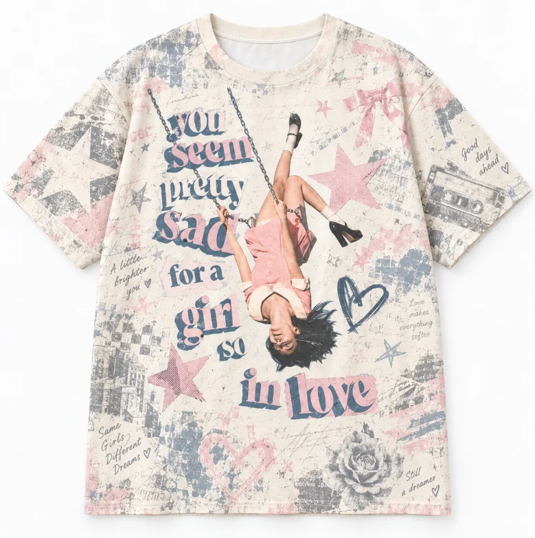 Vintage Album Poster Graphic T‑Shirt Men Women Unisex Pop Music K‑Inspired Retro Commemorative Short Sleeve Casual Tee Top