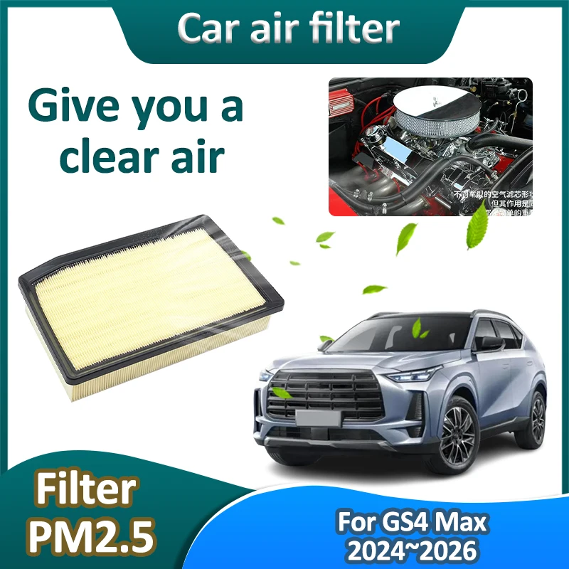 For Trumpchi GS4 Max 2024 2025 2026 1.5T Cars Purification Filters Element Fresh Cabin Purifier Removal PM2.5 Dust Accessories