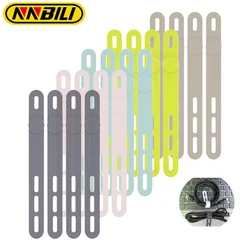 NNBILI Silicone Cable Ties Assorted Color Reusable Heavy Duty Cable Organizer Management for Fastening Cords and Wires