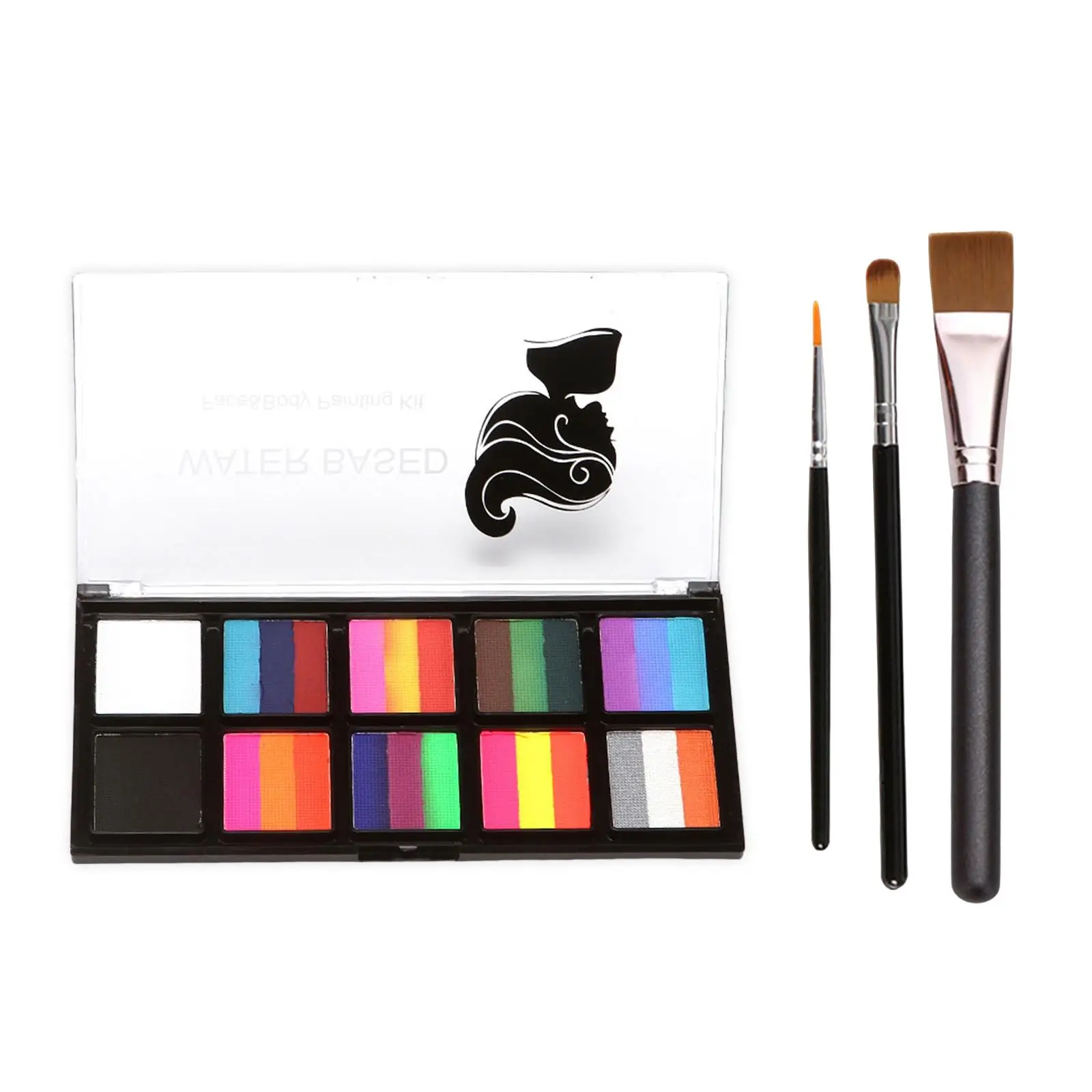 Body Paint Makeup Kit with Brushes Professional Face Painting Kit for Kids