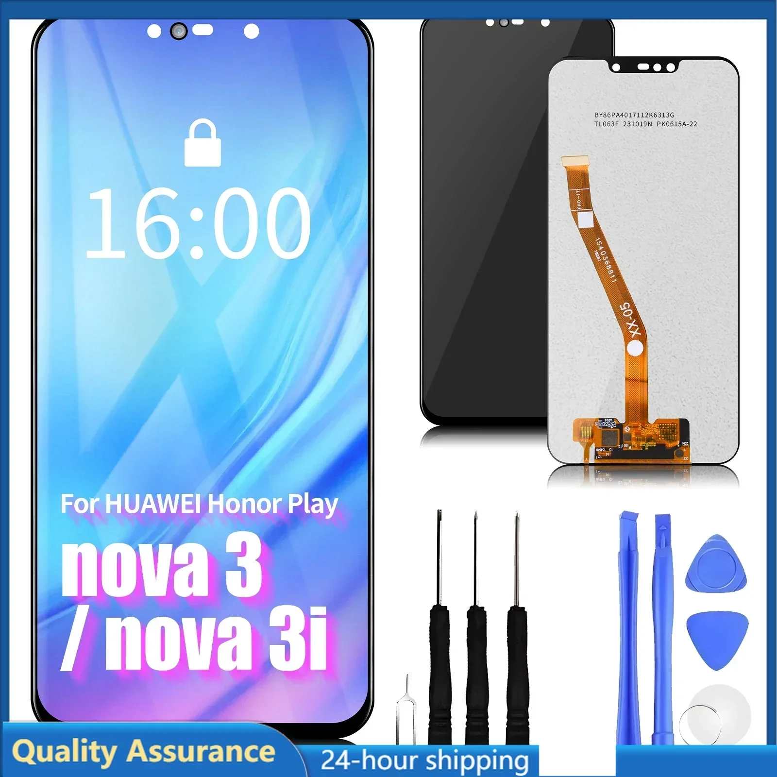 

ЖК-дисплей 6,3 ''для HUAWEI Honor Play, оригинальный телефон L09 AL00 AL10 TL10, сенсорный экран с цифровым преобразователем в сборе, замена