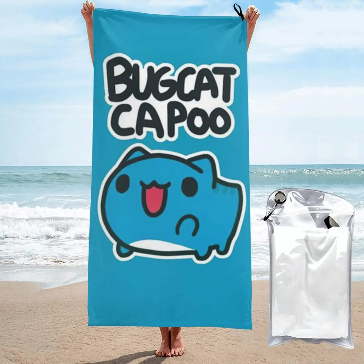 

Comic Cat Bugcat Capoo Bug Cat Beach Towel Soft Microfiber Quick Dry Absorbent Quick Towels For Swimming