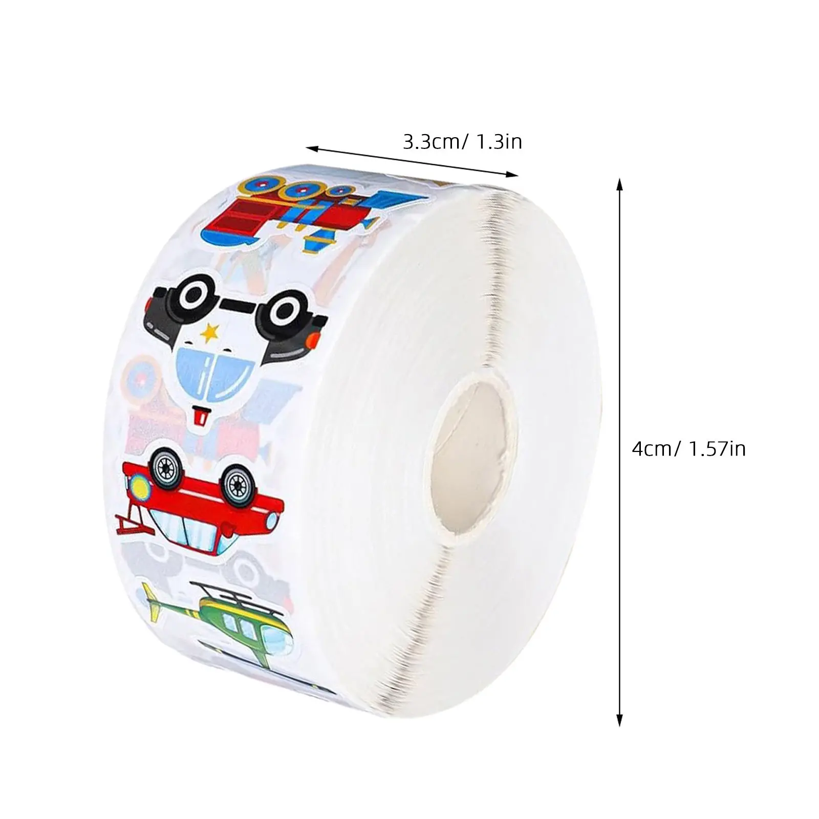 5 Rolls Transportation Sticker Roll Assorted Car Bus Truck Airplane Decals Self Adhesive for School Home Party Favors