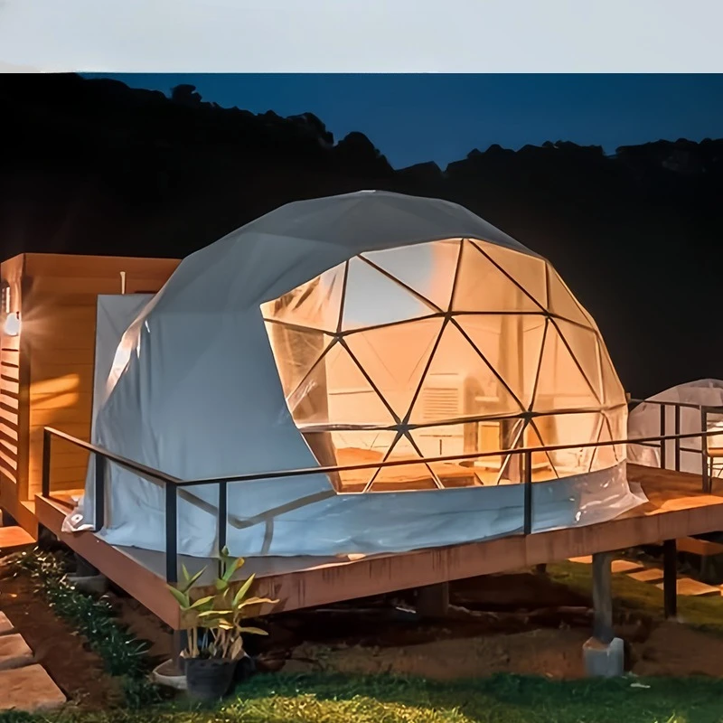 Warm Mountain Spherical Hotel Mid-mountain Scenic Grassland Tent Theme