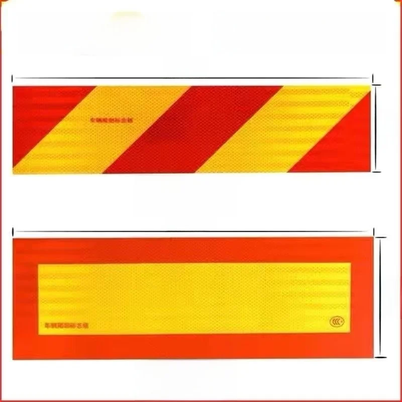 Reflective Aluminum Plate Truck Tail Marking Sticker Diagonal Rectangle Sticker for Large Cargo Truck Special Use