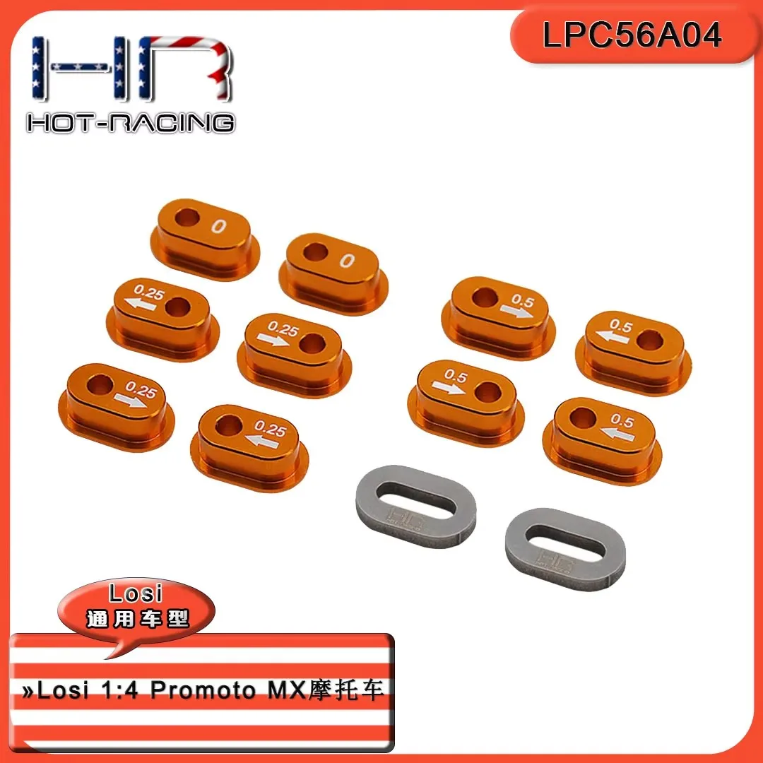 Hot Racing Aluminum Spacer Tension Adjuster Oval Washer washers for Losi 1:4 Promoto-MX