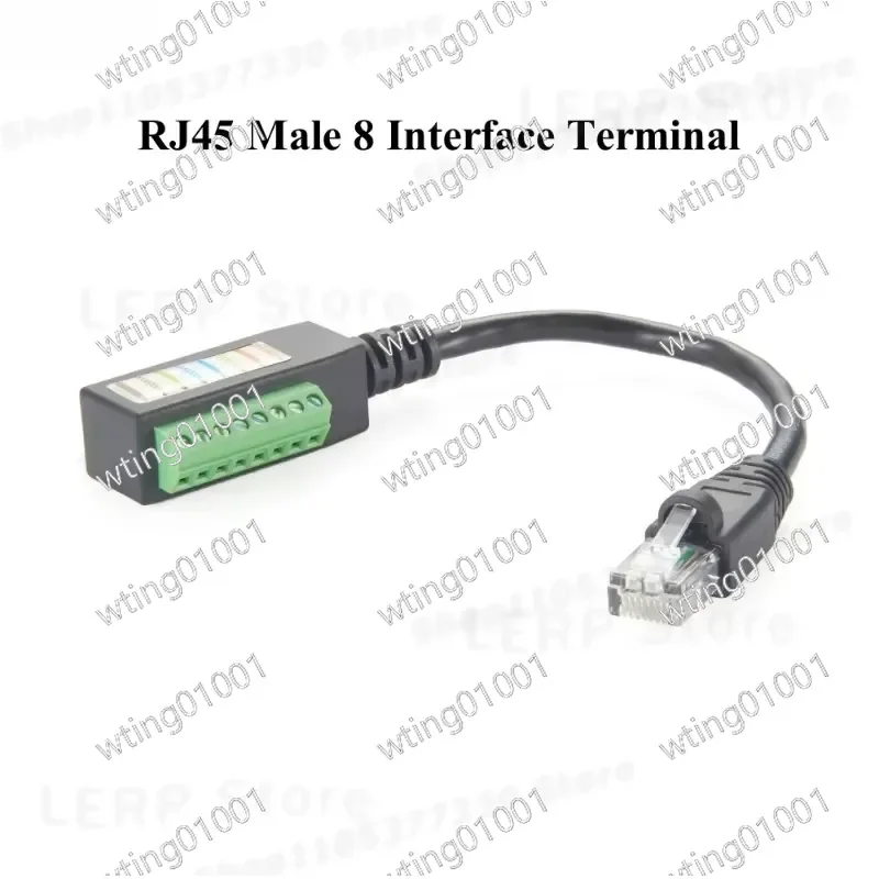 for RJ45 8P8C Male to 8Pin Solderless Screw Terminal Block Adapter Cable Breakout Board Connector