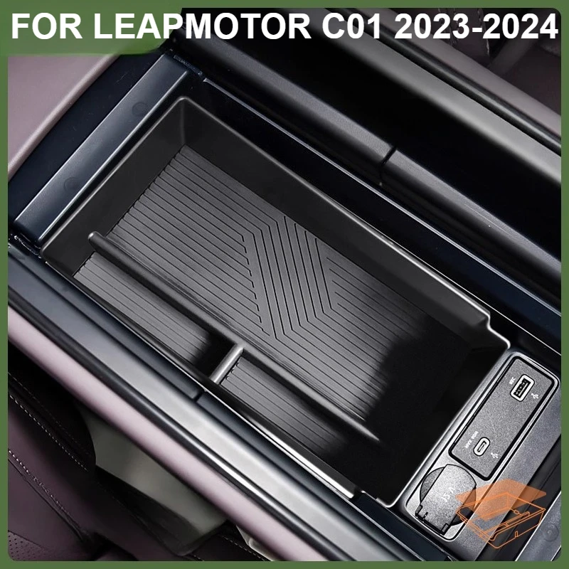 

1 шт., подлокотник для центральной консоли автомобиля, ящик для хранения, внутренние автоаксессуары для LEAPMOTOR C01 2023-2024