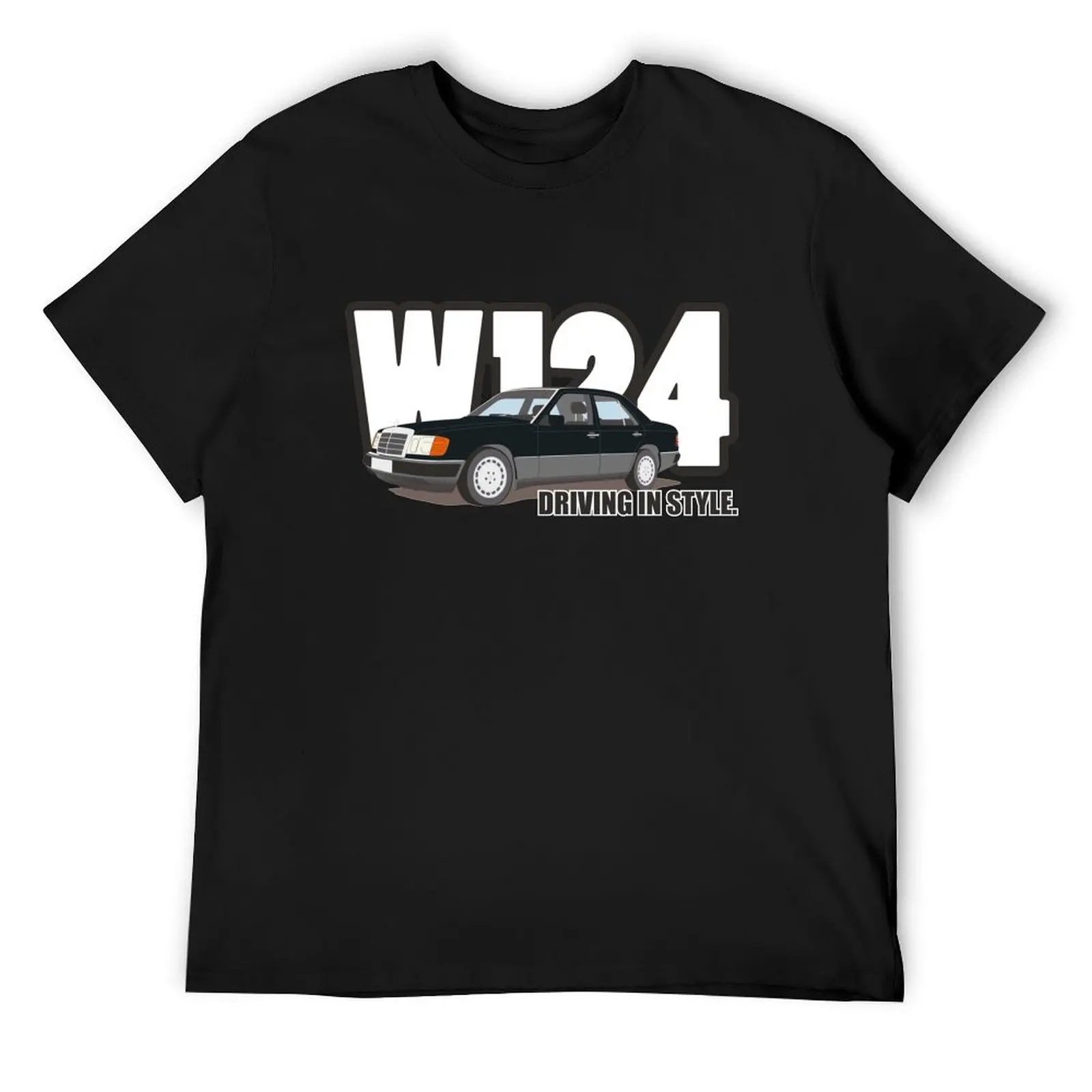 W124 Mercedes E-Class Driving in Style T-Shirt customs cute tops compression shirt men