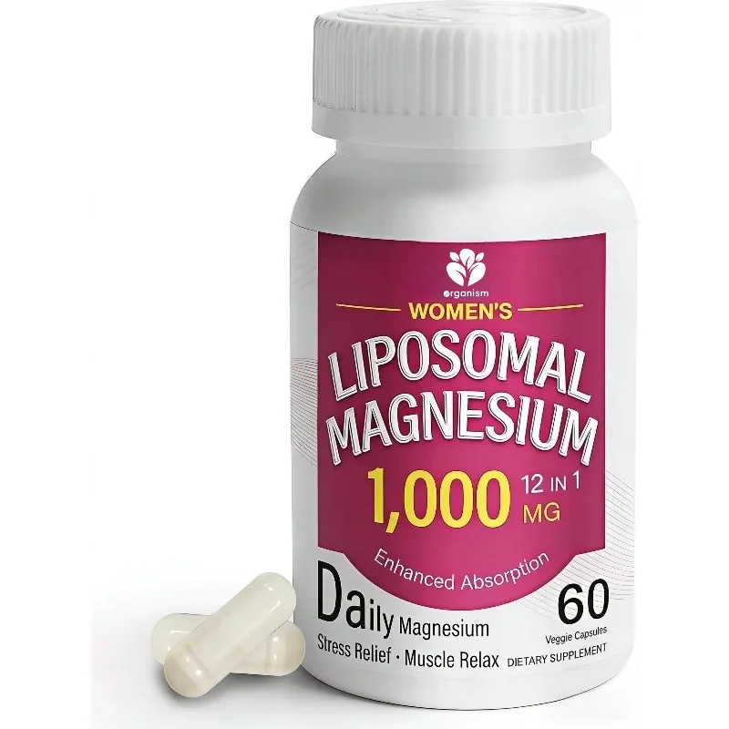 Liposomal magnesium complex 1000mg supplement, 60 capsules, vegan capsules
