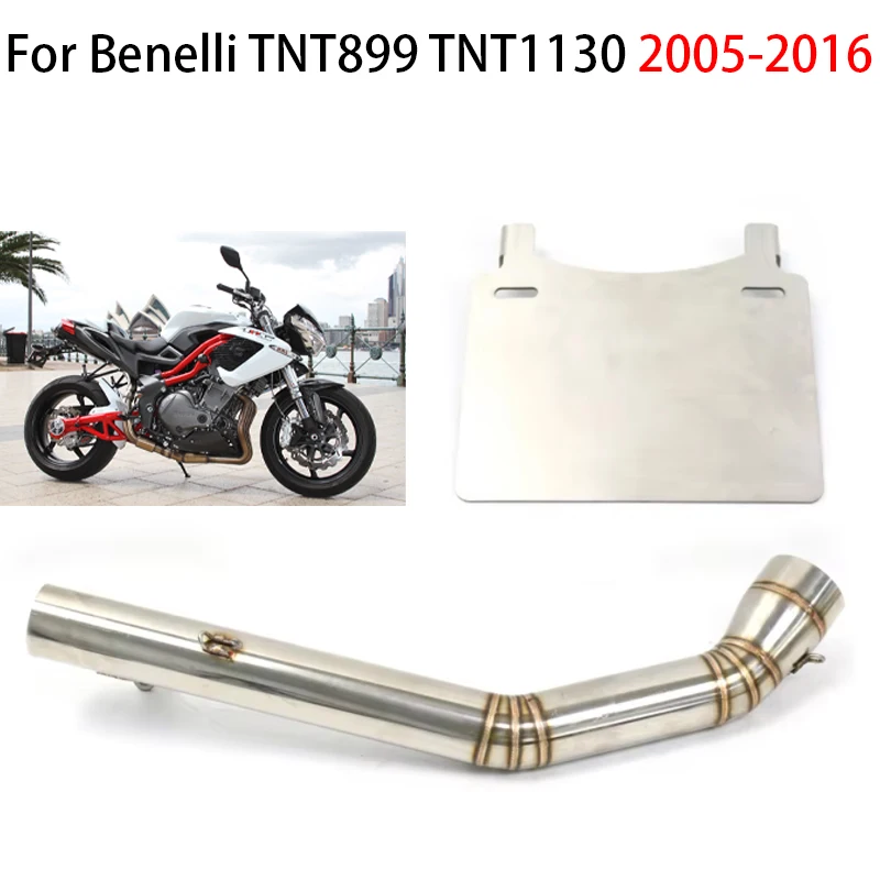 

Для Benelli TNT899 TNT1130 2005-2016 мотоциклетная выхлопная передняя труба глушитель среднее звено соединительная труба из нержавеющей стали без шнуровки