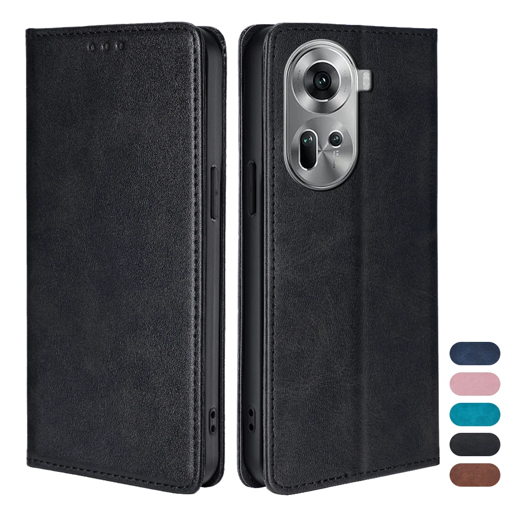 Card Slots Magnetic Phone Case for OPPO Reno 11 10 9 8 7 Pro Plus 8T 8Z 7Z 8 7 Lite Leather Flip Case Cover Stand Funda Reno 11