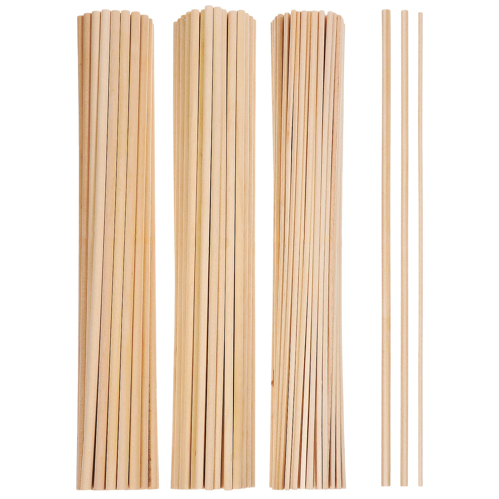 

215Pcs Wooden Craft Sticks Round Dowel Rods for Handicrafts Decorating DIY Art Supplies Smooth Strong Unfinished Wood Pieces