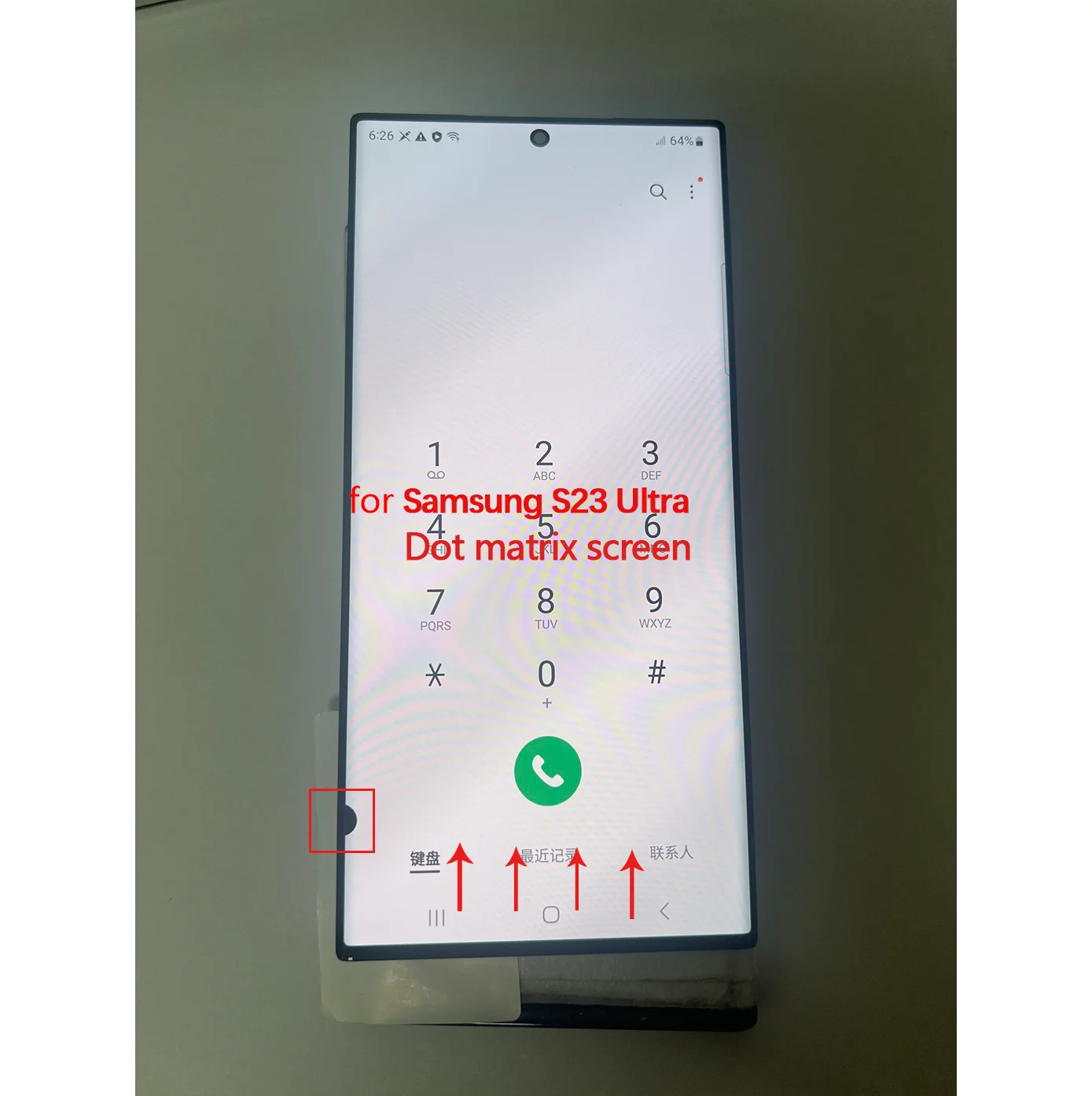 AMOLED LCD Touch Screen Digitizer With Defect Point Line For Samsung S23 Ultra SM-S918 Replacement