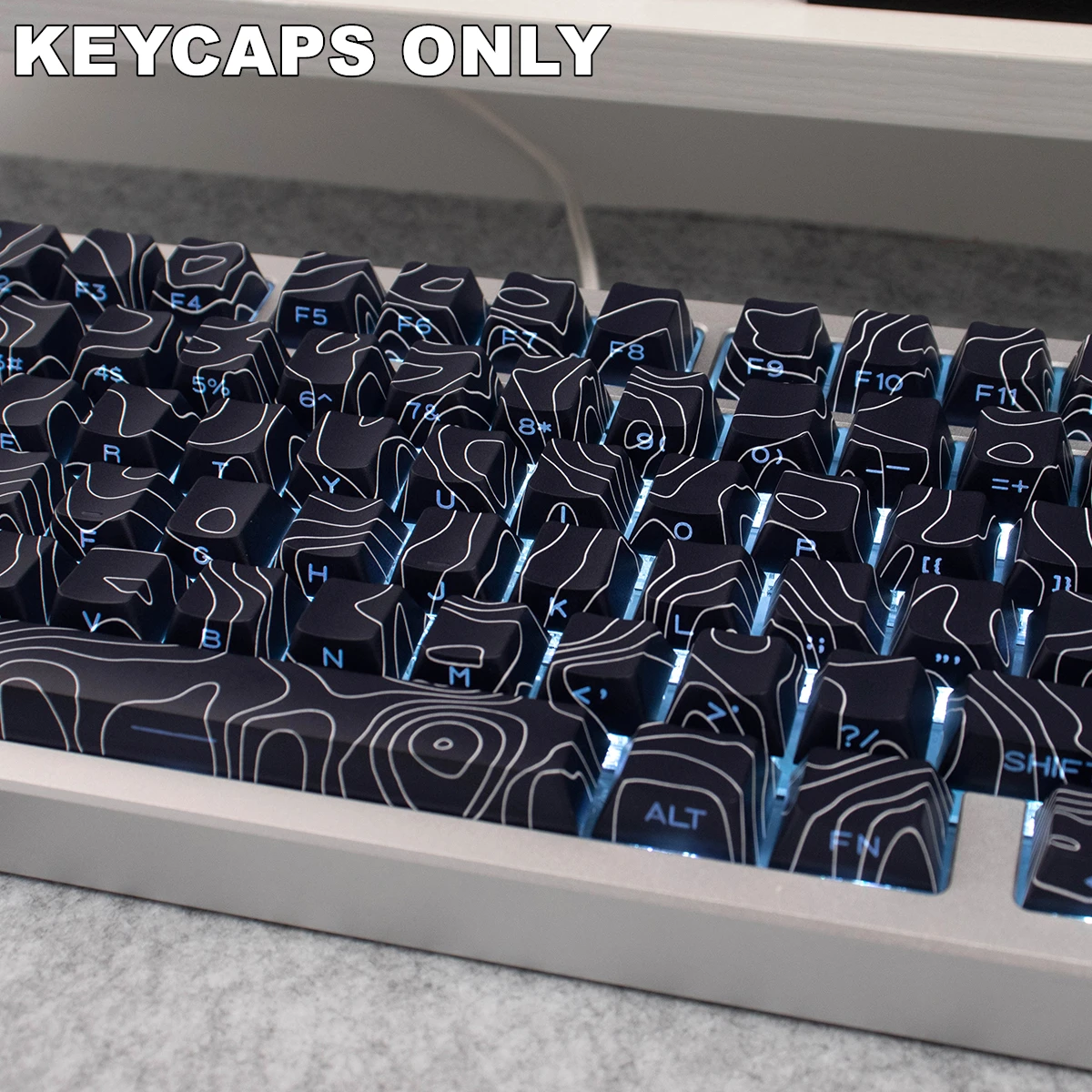 Imagem -04 - Teclado Mecânico Keycaps Grupo Dye-sublimated Keycaps Linear Side Pbt Translúcido Fit para mx Cherry Gateron Switch 131 Chaves