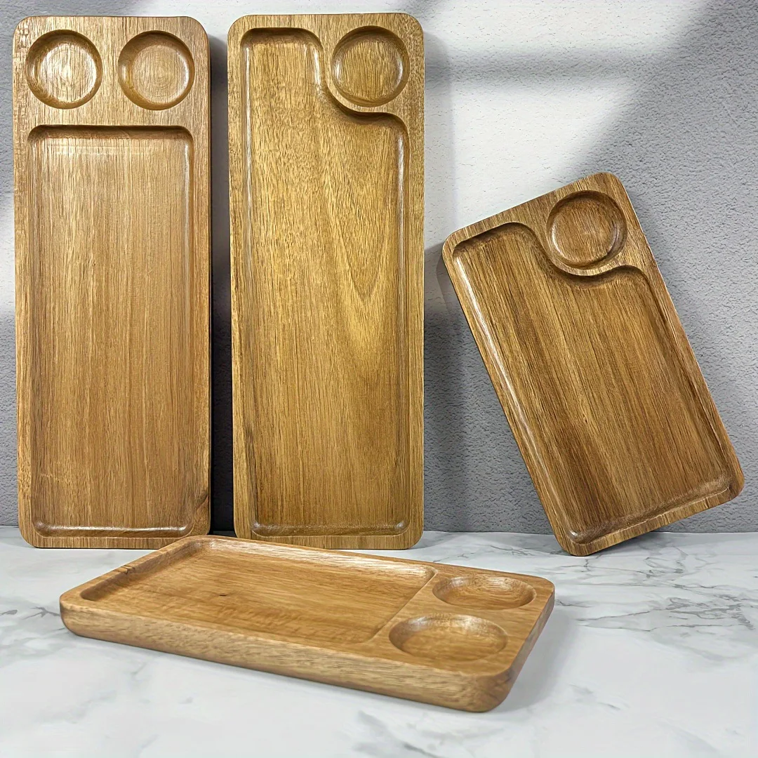 

Acacia Wooden Tray Rectangle Oval Household Bread Dessert Fruit Tray Kitchen Storage Organization