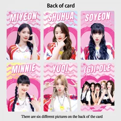 Tarjeta láser holográfica Kpop, fototarjetas postales, serie nueva, 55 piezas (G), I-DLE