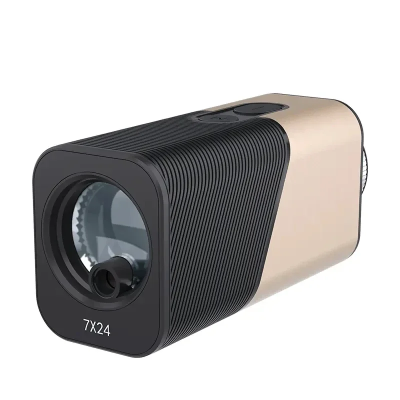 2025 Outdoor Optical Small Pocket Por 7 X 24 Handheld HD 1000 M Telescope Monocular Range Finder for Golf