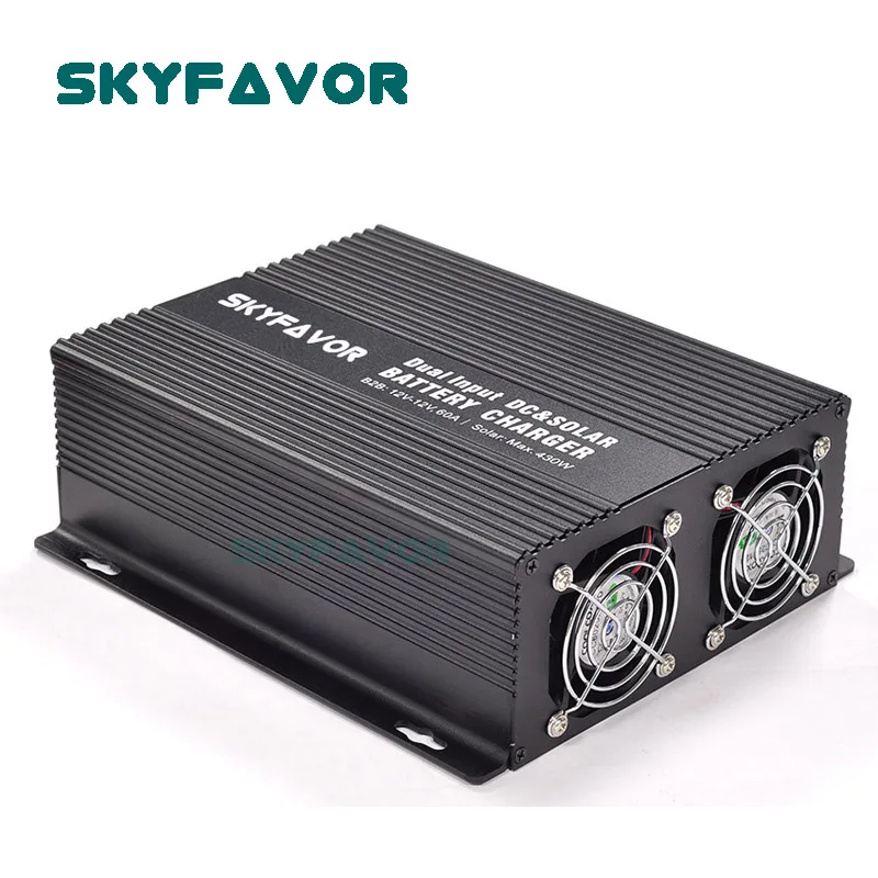 

New product fast DC TO DC charger 12V 60A automatic smart Dual Input solar MPPT 45A battery to battery charger 12V RV