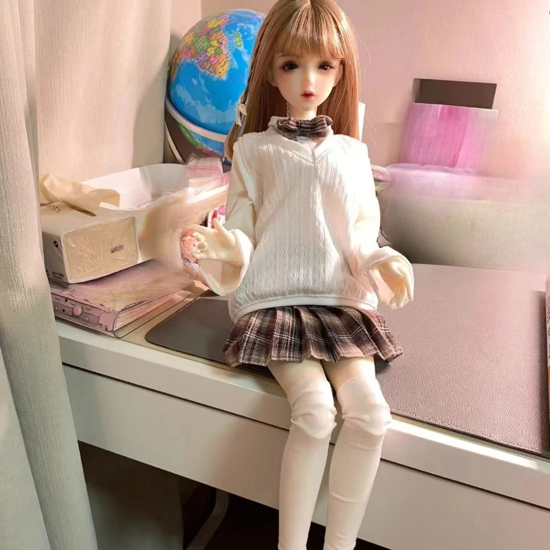 1/6 1/4 1/5 1/3 Doll's Clothes Suit Uniform JK Set for 30/36/45/60/62/65/68/70/72/75cm Bjd Doll Toys Doll Accessories, No Doll