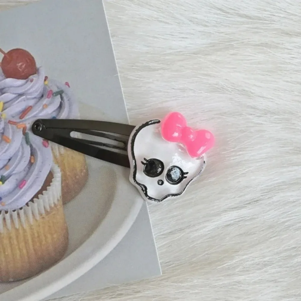 هالوين الجمجمة مقاطع الشعر لطيف الجمجمة العظام Bowknot ديكور المشابك بوبي دبابيس للنساء الشرير الصخرة دبابيس الشعر الإكسسوارات #5