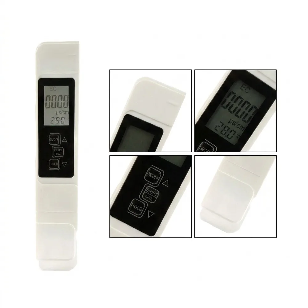 For Nighttime Water Checks 4 In 1 Water Tester Water Quality Monitor Smart Color Indicator Display Large Backlit LCD Screen