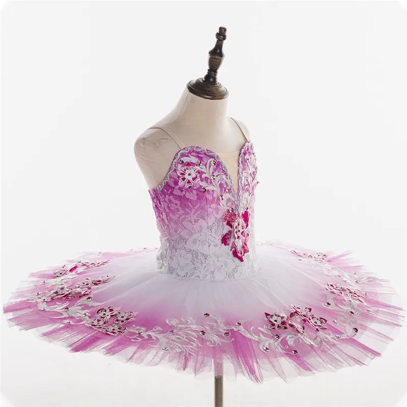 High Quality Cheap 7 Layers Performance Wear Ombre Children Girls Pink Ballet Tutu