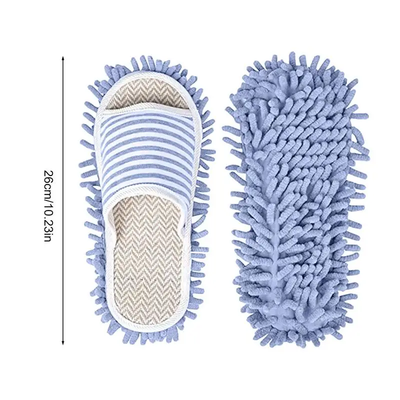 Labor-saving Washable Mop Slippers For Floor Cleaning Detachable Microfiber Slipper Dusting Mop Floor Dust Hair Mopping Slipper