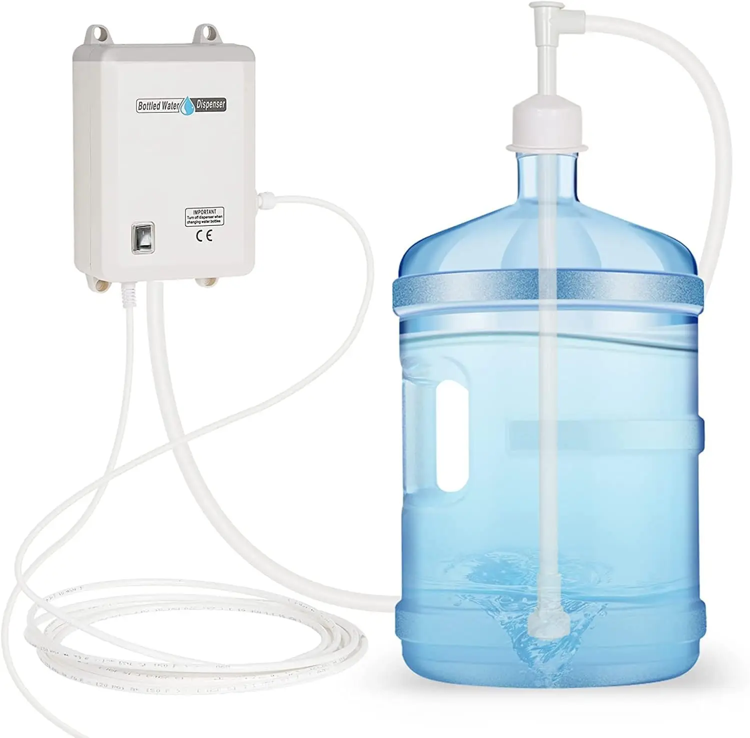 Bottle Water Dispenser Pump System Self-Priming 110V AC US Plug Drinking Water Pump Single Tube Food Grade Suitable for Coffee/T