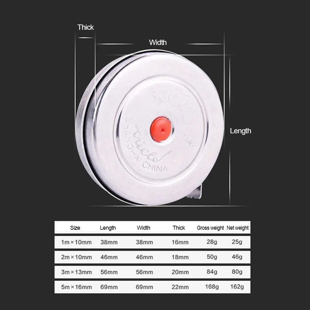 High Precision Tape Ruler Stainless Steel Woodworking Measuring Ruler Steel Tape Measure 1m 2m 3m 5m Tape Measure