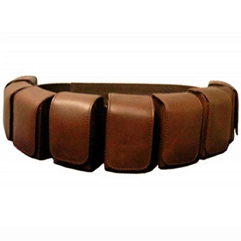 Cosxie Steampunk باندولير خرطوشة الذخيرة حقيبة بحزام جلدية رصاصة الحقيبة بو كاتان باونتي هنتر با فيت حزمة مراوح تأثيري ل Wo