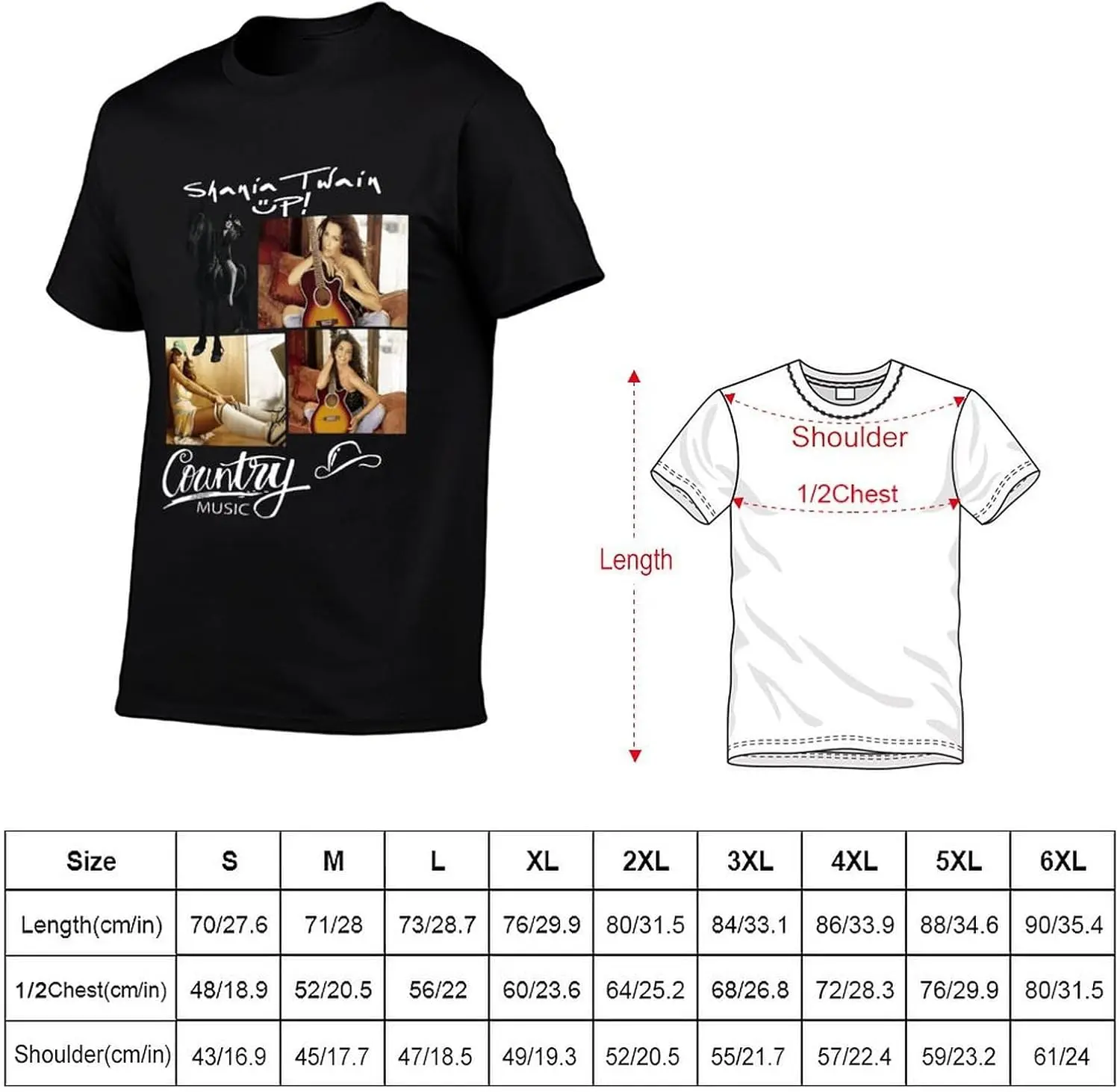 Country Music Shirt Men's Crew Neck Casual T-Shirt Graphic Outdoor Tops Shirt