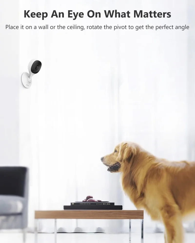 كاميرا مراقبة 1080P لمراقبة الأطفال مع رؤية ليلية، صوت ثنائي الاتجاه، كاميرا داخلية تعمل بالواي فاي مع تطبيق، تعمل فقط بشبكة واي فاي 2.4 جيجاهرتز