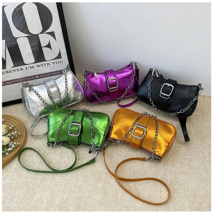 moda-americana-brilhante-cruz-corpo-saco-para-mulheres-cor-solida-pu-corrente-bolsa-casual-retro-feminino-quadrado-sacos-de-ombro