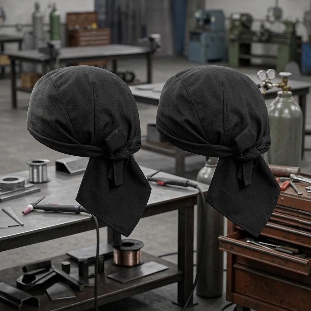Breathable Flame Resistant Welder's Hat with Sports Mesh Interior to Reduce Sweat Buildup During Prolonged Operations