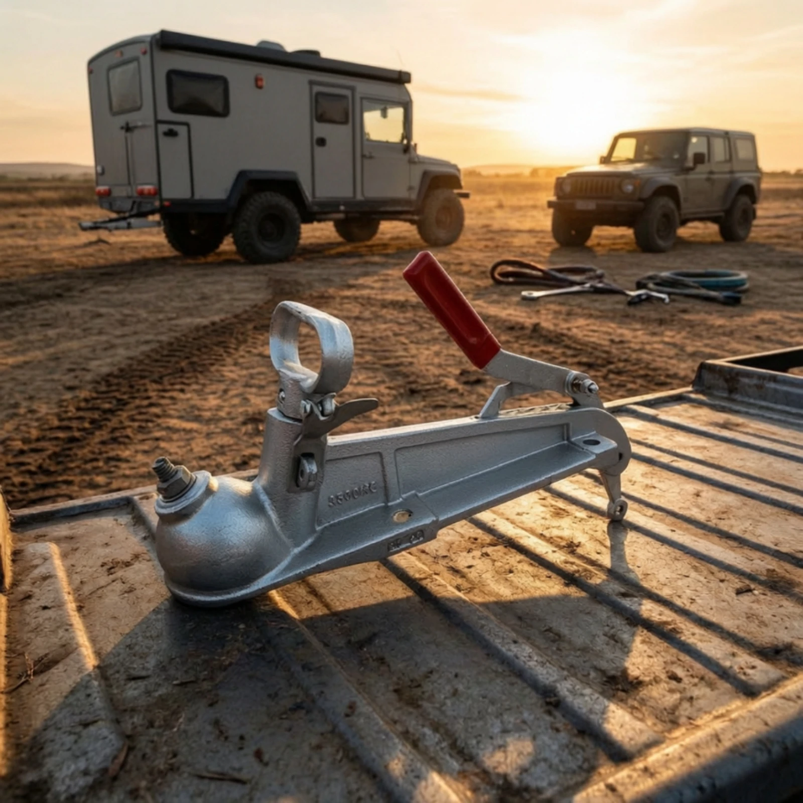 Trailer Connector Body 3500kg Trailer Connector with Lever Hardware Electric Industrial for Mechanics, Towing