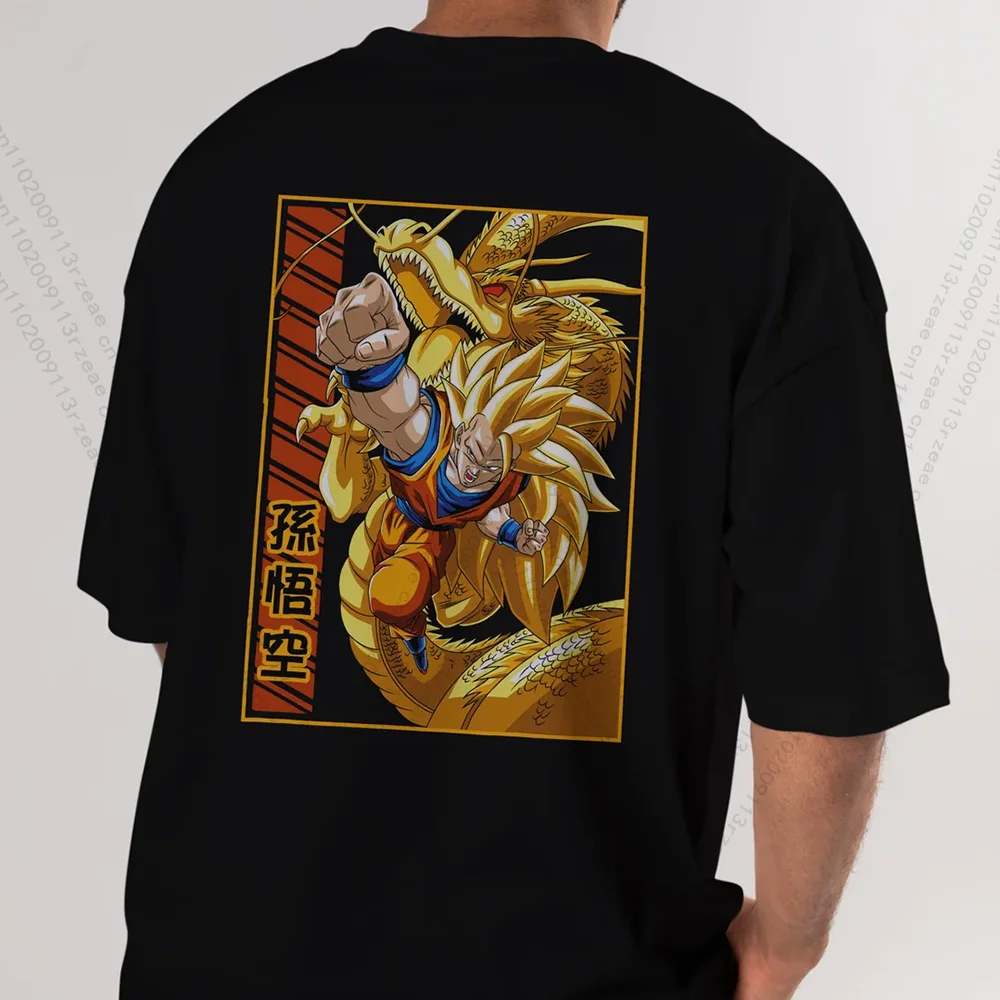 

Dragon Ball Z Goku T-Shirt Saiyan Battle Suit Anime Cosplay T-shirt Men Women Fashion Casual Print Cotton kid Casual Streetwear