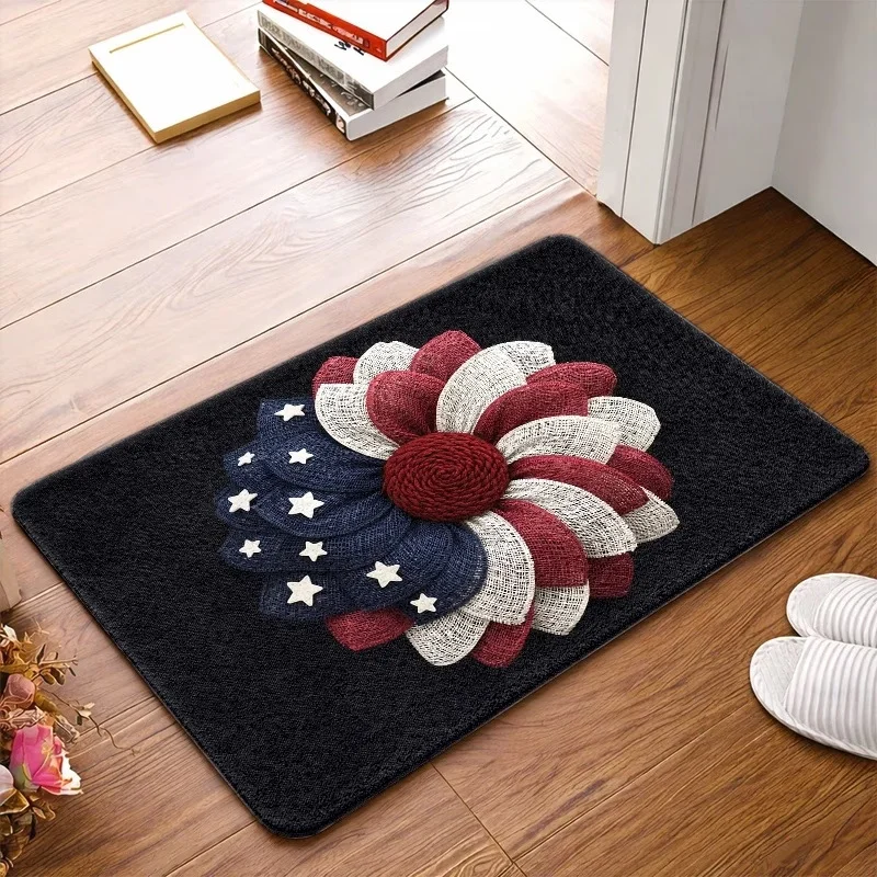 VIKAMA USA 250th Anniversary Patriotic Themed Non-Slip Door Mat Entrance Welcome Mat Indoor and Outdoor Area Rug Home Decoration