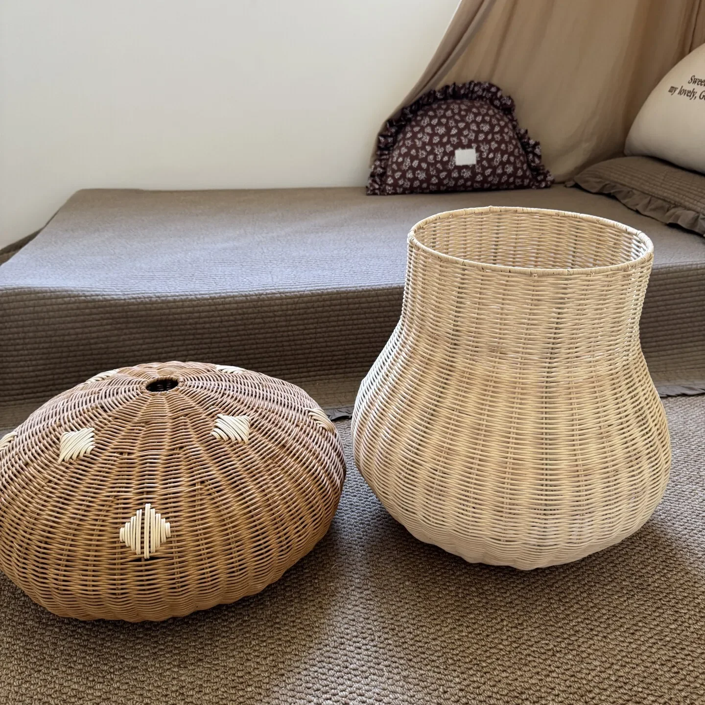 

CL rattan dirty laundry basket mushroom storage basket storage basket bedroom living room storage box