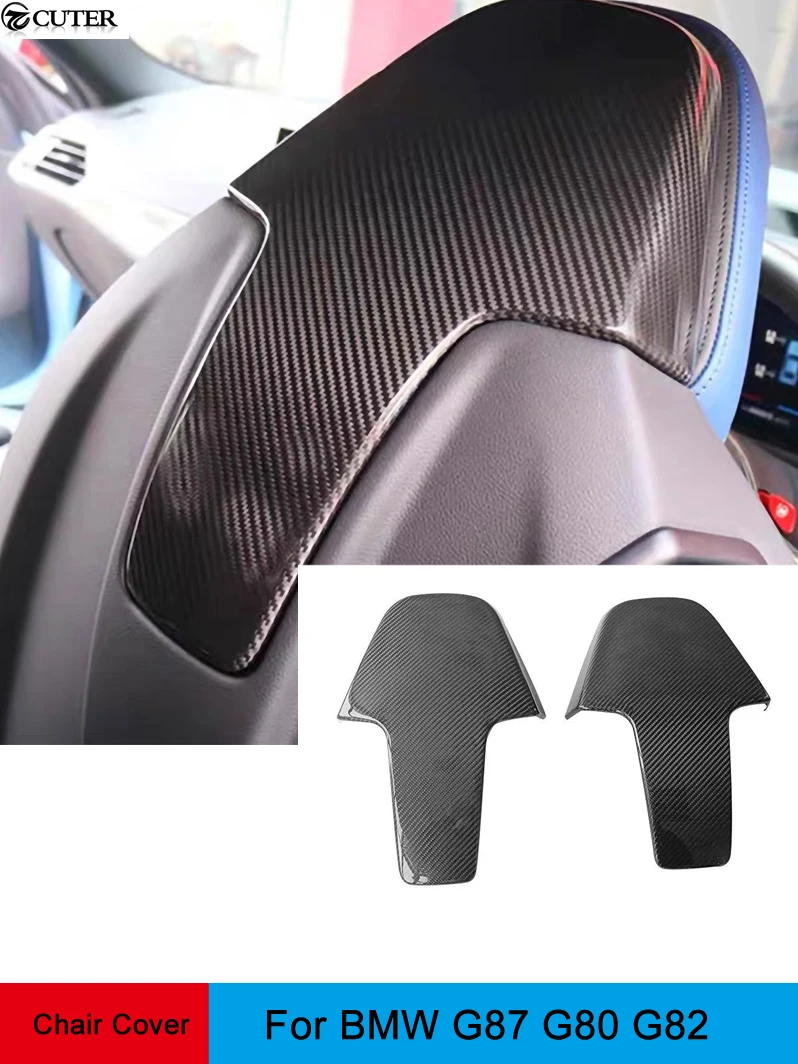 G87 M2 G80 M4 G80 M3 Dry Carbon Fiber Chair Head Rest Back Cover for Bmw G81 M3 G87 M2 Car Body Kit