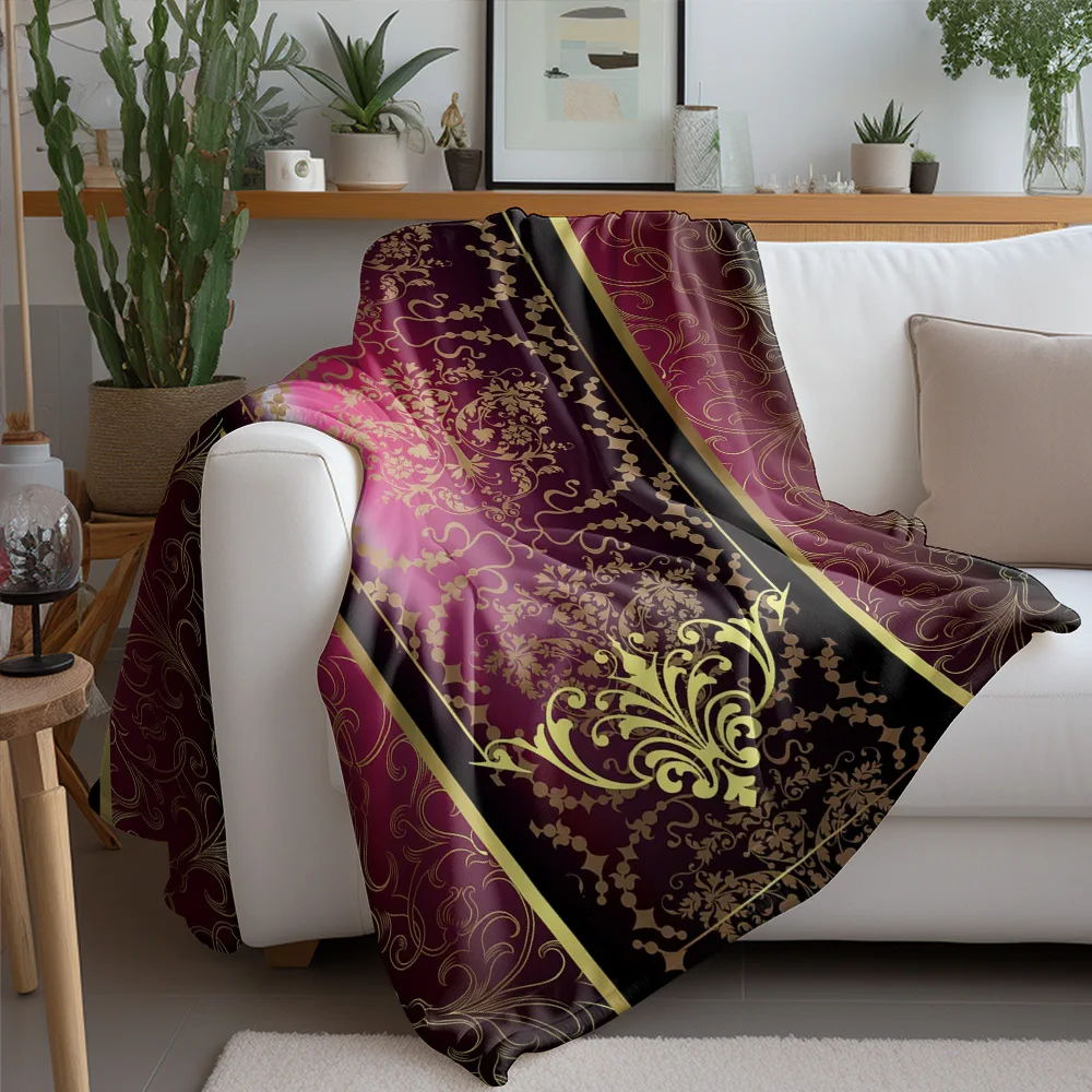 أنيقة الأزهار المخملية رمي بطانية فاخرة لينة الزخرفية أريكة سرير غرفة المعيشة غطاء الوسادة هدية #2