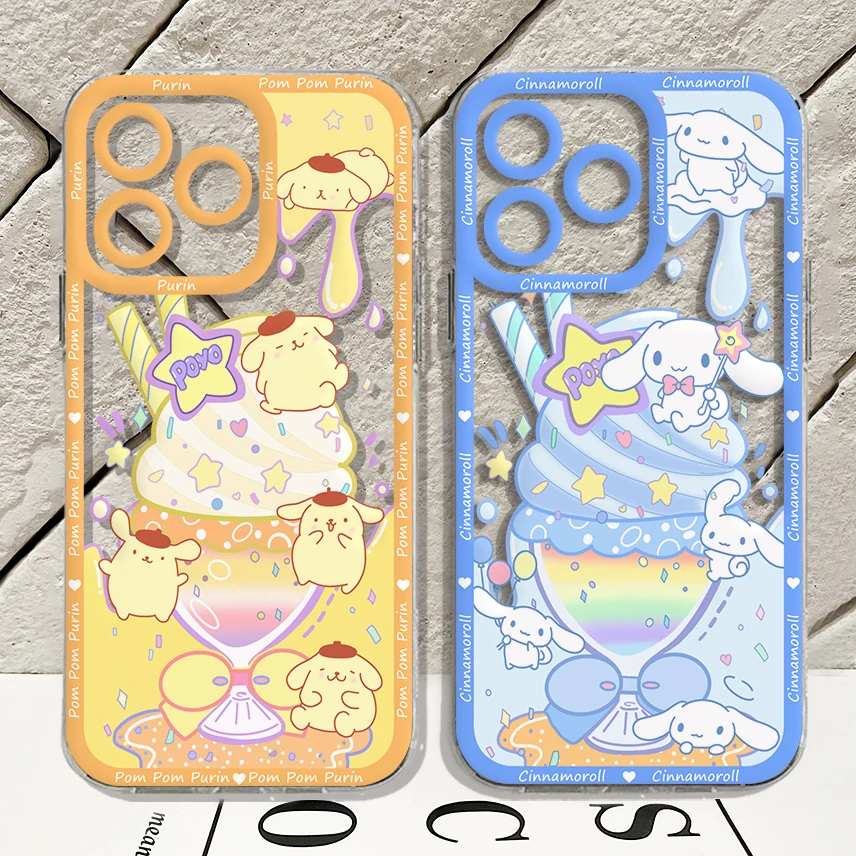 Sanrio Kuromi Melody Cinnamoroll Clear Case For Samsung A73 A72 A71 A55 A52 A51 A50 A35 A33 A32 A31 A30 A24 A23 A22 A13 5G Cover