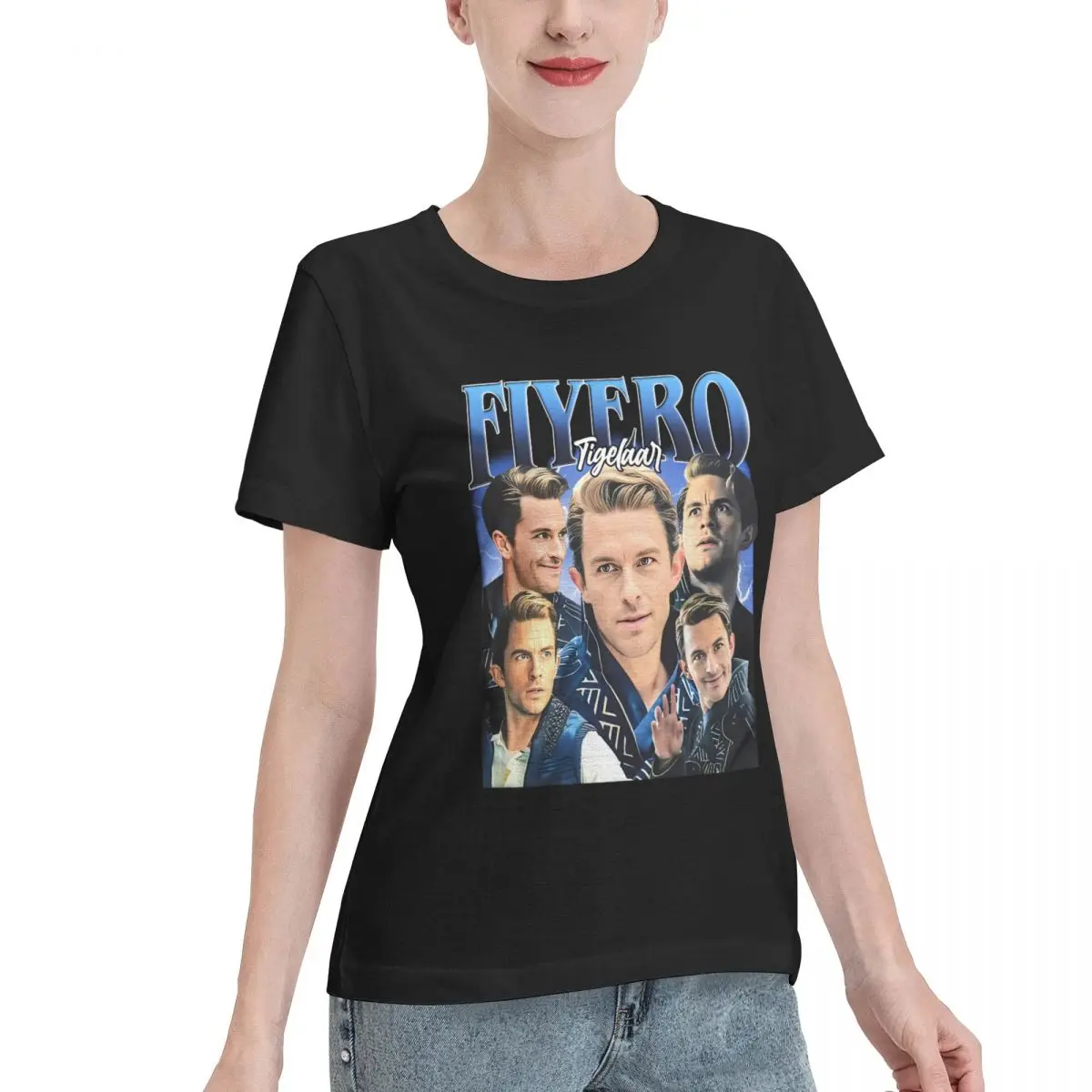 Go To Top Retro Prince Fiyero Jonathan Bailey Women's T-shirt Vintage Spring Autumn Top