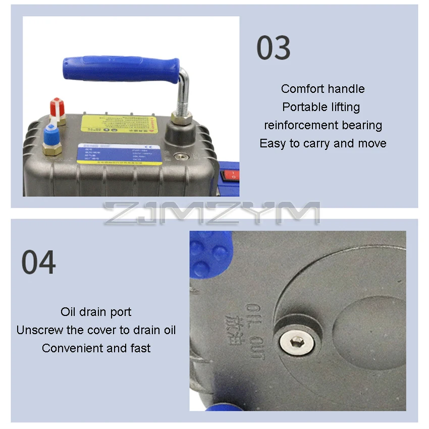 Automotive Air-Conditioning Vacuum Pump Pumping And Inflating Dual Purpose Aluminum Alloy Vacuum Pump A/C Repair Tools