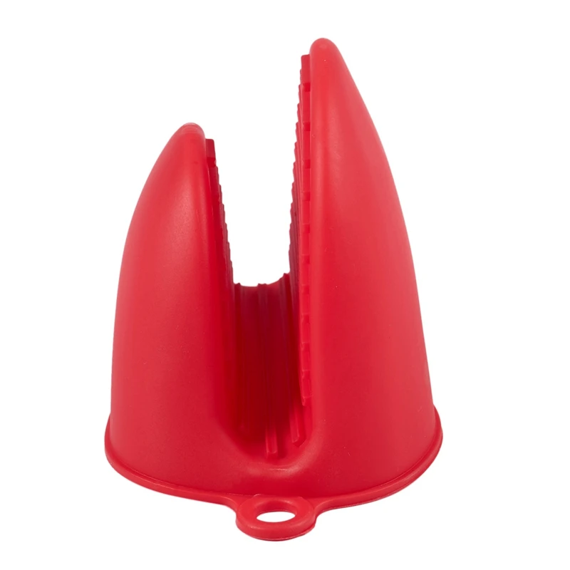 Luvas de dedo isoladas termicamente de silicone, cozinhar, microondas, antiderrapante, aderência, suporte de panela, vermelho, as melhores ofertas, 2 pcs